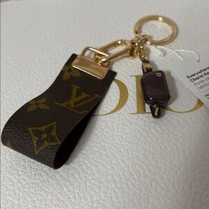 Upcycled LV Wristband with Lululemon Keychain